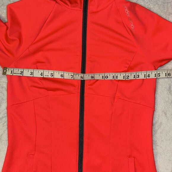 Neon orange Under Armour Zip up jacket. Sz XS. - Picture 7 of 10